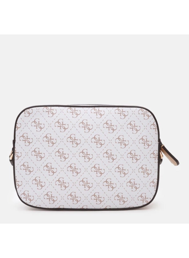 جس حقيبة كروس بودي نسائية GUESS Kamryn – لون حليبي، نقش 4G، حزام قابل للتعديل - Image 2